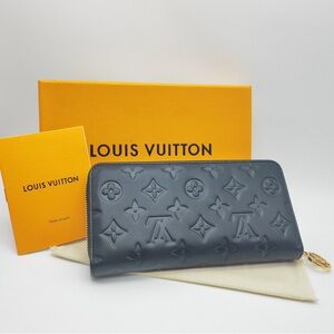 Louis Vuitton Navy Embossed Wallet